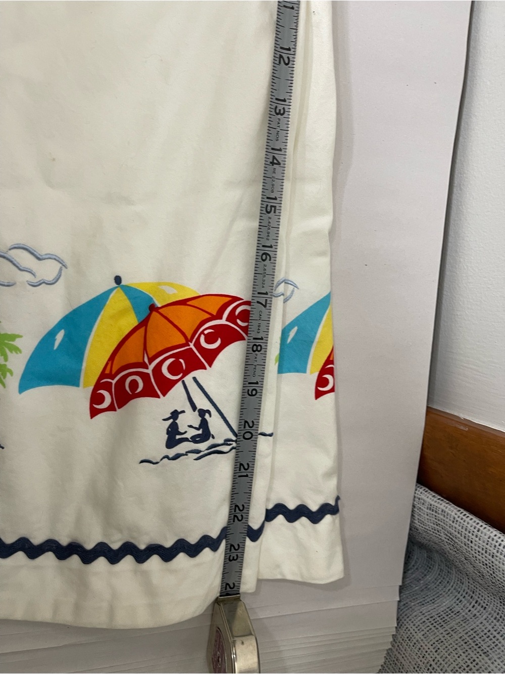 VTG Liz Claiborne Beach Umbrella Skirt Sz
10 poplin Retro Coastal Preppy IT Girl - Picture 9 of 10